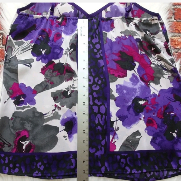💜Express Women Cami Top Spaghetti Straps V-Neck Floral Leopard💜Size M💜 - Picture 11 of 12